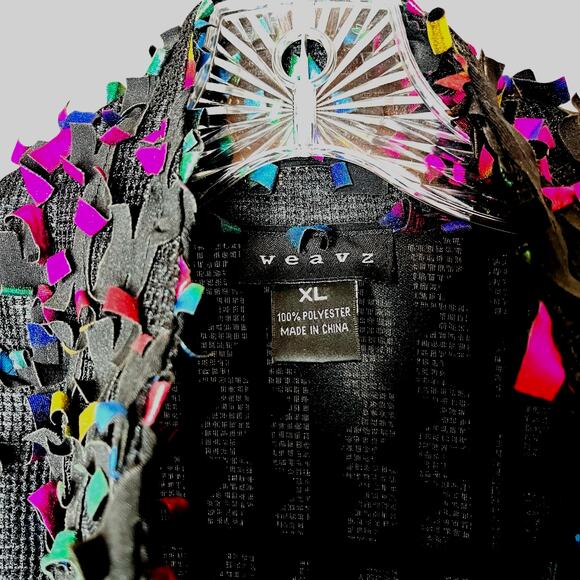 Weavz Rainbow Ribbon Jacket Vintage XL - Picture 3 of 10